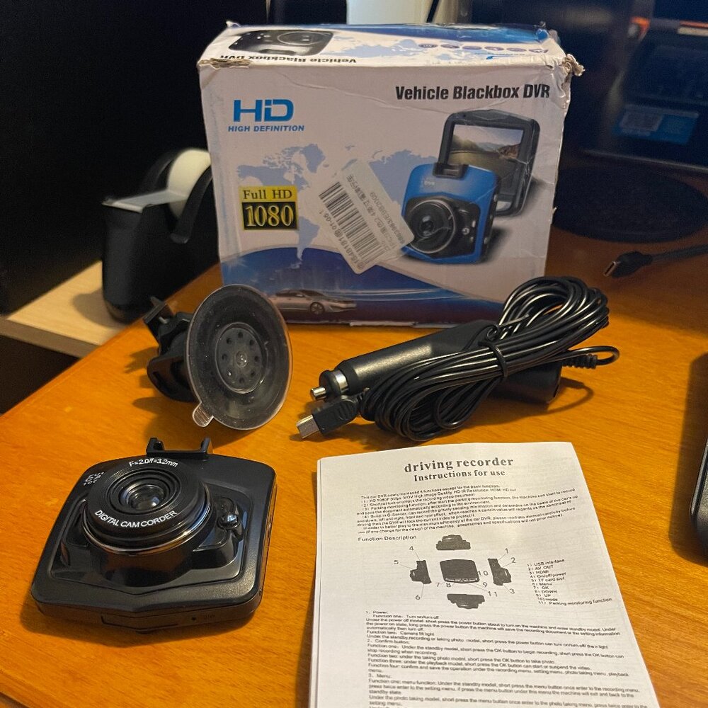 Automotive Blackbox DVR High Definition 1080p Dashcam for Car/Truck/SUV/ATV